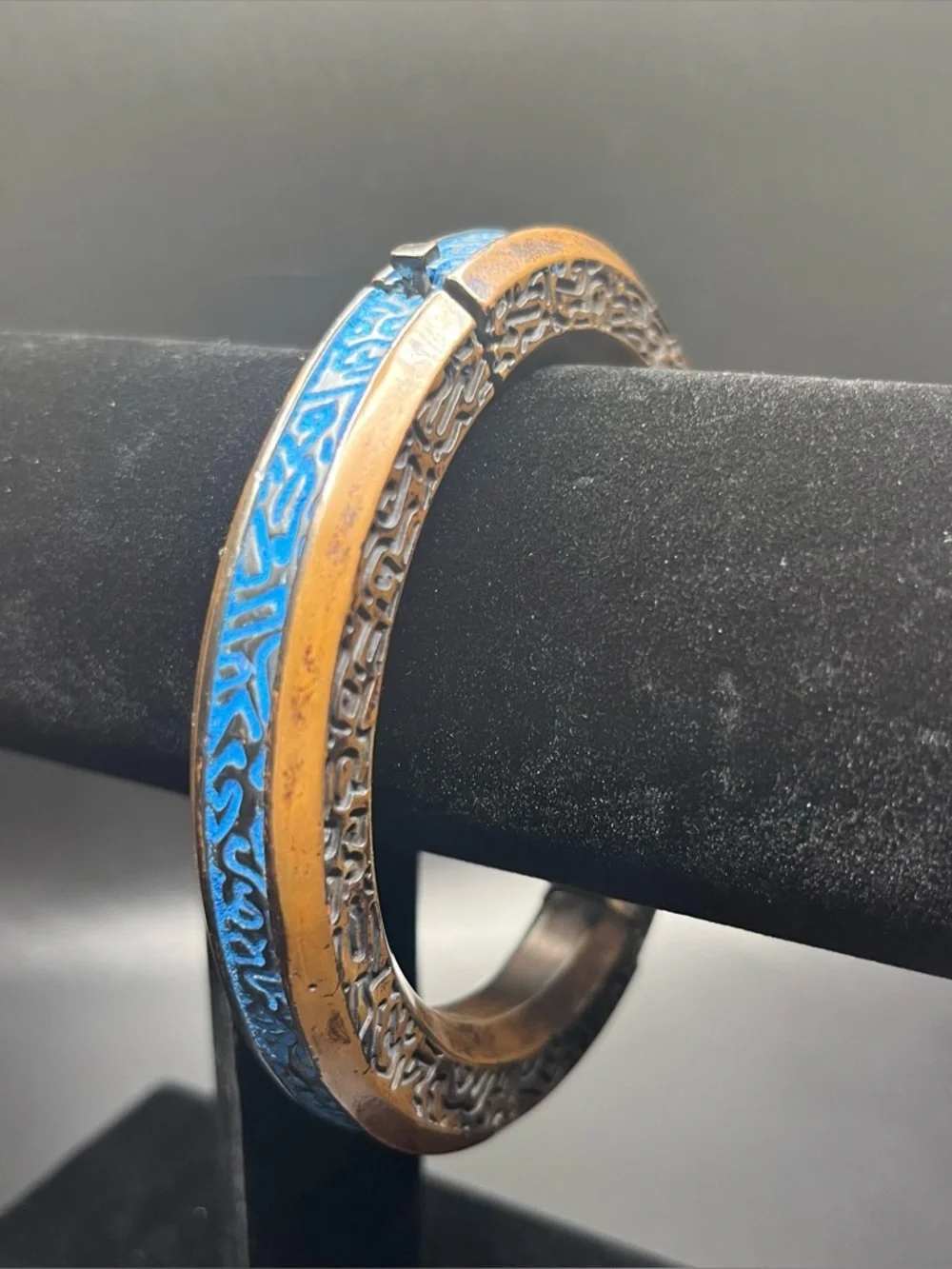 Marvel Shang-Chi glow bracelet bangle blue etched Ten Rings cosplay collectors